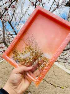 ถาดเสิร์ฟเรซิ่นแบบปรับแต่งได้ พร้อมหูจับปรับระดับได้ ลวดลายแกะสลัก สำหรับตกแต่งบ้าน เหมาะสำหรับทุกโอกาส จากอินเดีย - Product Image 6