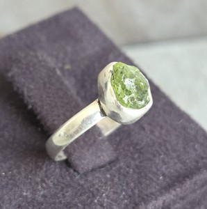 <b>Statement</b> Sterling Silver Peridot Cocktail <b>Ring</b> Bold Design for Collectors and Enthusiasts - Product Image 1