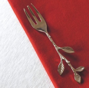 Feuille Poignée Fourchette Ensemble de 6 Couverts En Métal Nickelé Moderne Couverts Cuillères Ensemble Design Classique Dîner Couverts Ensemble - Product Image 5