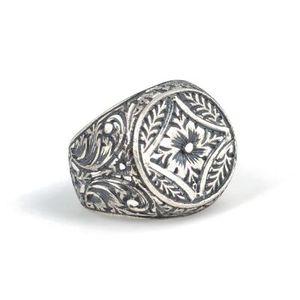 Bague pour homme en platine plaqué rhodium, argent sterling 925, motif animal gravé en forme de stylo, sertissage invisible - Product Image 2