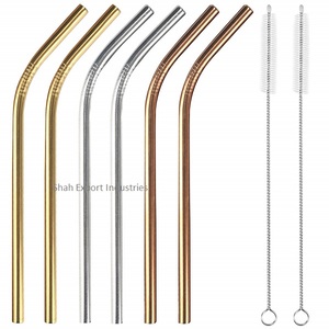 Wholesaler Copper Drinking Straw Reusable Straws <b>Straight</b> Handmade Set of 4 for Moscow Mule Lacquer Straw Sets - Product Image 6