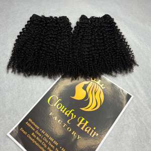 Vente en gros Paquets de Cheveux Bruts de Haute Qualité Crépus Bouclés Cambodgiens Super Grossier Double Tiré Extensions de Cheveux Humains - Product Image 1