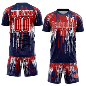 Color degradado personalizado OEM para hombres de alto rendimiento, ropa de fútbol, conjuntos de nombre y números de equipo 100% conjuntos de UNIFORMES DE EQUIPO de poliéster - Product Image 5