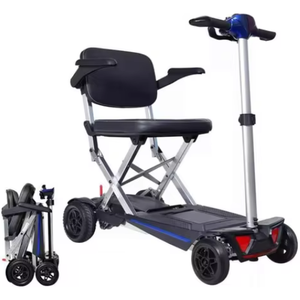 Nuevo patinete eléctrico ligero de 4 ruedas, patinete de movilidad plegable manual - Product Image 5