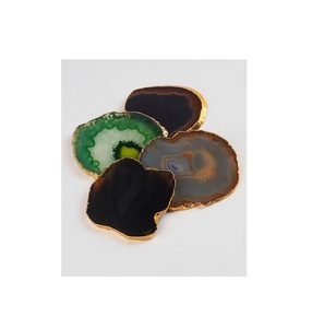 ที่รองแก้วอาเกตอุปกรณ์บนโต๊ะอาหารสไตล์คลาสสิกพร้อมชุบทองด้วยไฟฟ้า - Product Image 4