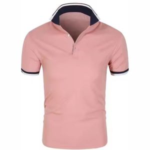 Nouveauté T-shirt polo respirant pour hommes T-shirt polo d'été à motif uni avec logo personnalisé - Product Image 5
