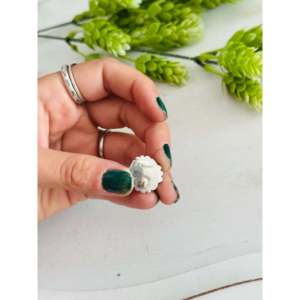 Navajo Handmade Tiger Eye & Sterling <b>Silver</b> <b>Stud</b> Earrings with Bezel Setting for Gift - Product Image 5