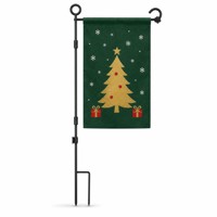 Drapeau numérique personnalisable à thème de Noël, double face, réglable, résistant au vent, en polyester, pour poteau de jardin