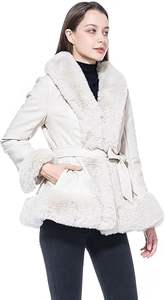 Veste en cuir moto classique noire pour femmes, tendance actuelle, style tendance, vente en gros, avec fermeture éclair sur le devant, veste en simili cuir 2024 - Product Image 4