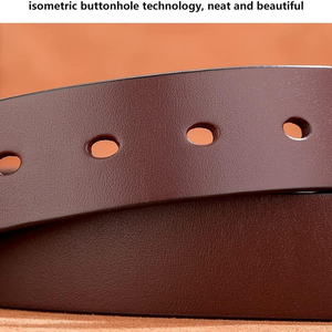 Proveedor superior, fábrica verificada, diseño retro personalizado, cuero curtido vegetal genuino con hebilla de cobre, accesorio de moda ODM OEM - Product Image 5