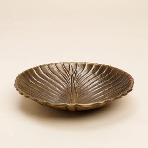 ชามเคลือบเงาลายใบไม้สำหรับตกแต่งชามทองเหลืองออกแบบได้ตามต้องการ - Product Image 6