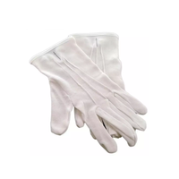 Gants et mitaines en coton uni blanc doux et respirant, entièrement brodés avec un logo maçonnique personnalisé, pour toutes les saisons