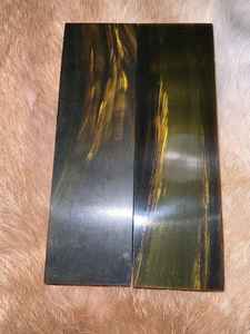 Juego de escalas de mango de cuchillo de cuerno de búfalo negro para fabricación de cuchillos Material artesanal natural para joyería y - Product Image 4