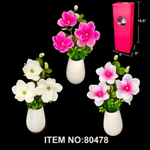 16.5 \ "Fleur de Magnolia 12pcs/CS EVA Tissu Fleur Artificielle pour la Saint-Valentin Thanksgiving Graduation Fête des Mères Pâques - Product Image 1