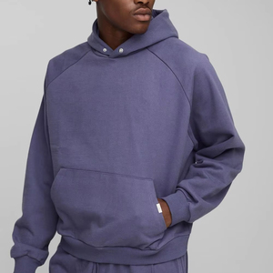 Pakistan <b>Top</b> Clothing Manufacturers Custom Streetwear Blend Logo <b>Raglan</b> Pullover Slim Fit Hoodies Wholesale - Product Image 1