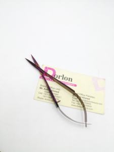 Ciseaux à ressort en plasma bleu violet en acier inoxydable, lame droite, ciseaux pour cils et sourcils, marque privée, ciseaux cosmétiques de beauté - Product Image 2