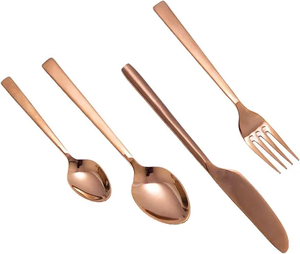 Juego de cubiertos de lujo Juego de cubiertos de acero inoxidable de alta calidad Pulido con espejo Utensilios de cocina de metal duradero Cubiertos de alta demanda - Product Image 3