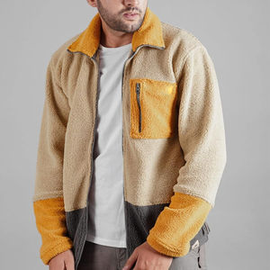 Veste d'hiver en sherpa à manches longues et fermeture éclair unie personnalisée, veste d'hiver, veste en polaire, vestes de mode urbaine pour hommes - Product Image 2