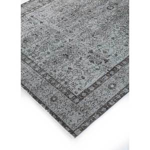 Alfombras de Lana Anudadas a Mano en Gris y Negro Vintage para el Hogar, con Diseño de Medallón Rectangular y Patrones Abstractos para Sala de Estar, Pasillo, para Adolescentes - Product Image 2
