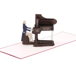 Carte de vœux 3D pop-up artisanale Piano Artist, carte pop-up 3D New York, carte pop-up 3D en papier, carte de vœux artisanale - Product Image 2