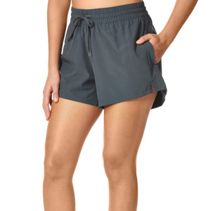 กางเกงว่ายน้ำขาสั้นเอวต่ำผ้ายืดหยุ่นสำหรับผู้หญิง ผลิตจากโพลีเอสเตอร์ 100% แห้งเร็ว ระบายอากาศได้ดี มีเชือกผูก เหมาะสำหรับฤดูร้อน โยคะ ชุดชายหาด และเล่นกีฬา - Product Image 1