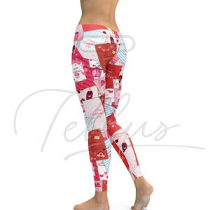 กางเกงโยคะ/ฟิตเนส/ลำลอง ผู้หญิง คุณภาพสูง สำหรับฤดูหนาว ทรงยาว เอวสูง ยางยืด ผ้ายืด/โพลีเอสเตอร์ ระบายอากาศ ลายพิมพ์ - Product Image 1