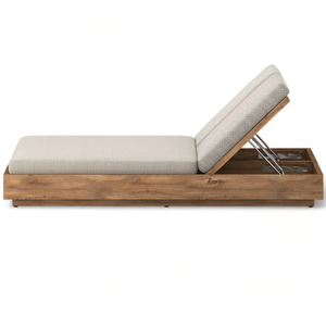 Meubles en bois de teck récupéré Coussin de chaises longues d'extérieur personnalisé du fabricant Lit de soleil double pour piscine d'hôtel ou utilisation de jardin - Product Image 2