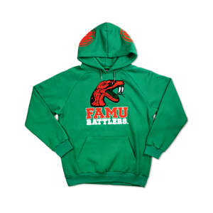 Logotipo personalizado 60% algodón 40% poliéster 350 GSM polar Chenille bordado verde Floroda A & M Sudadera con capucha - Product Image 1