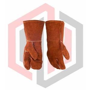 Fire Fighter Leather <b>Gloves</b> Professional Golden Kevlar Stitched Anti-Static Tear-Resistant Fire Resistant <b>Silicone</b>-free - Product Image 5