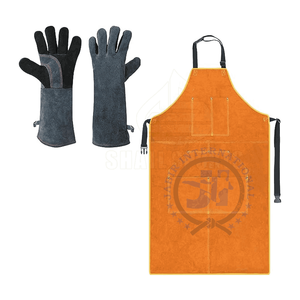 Delantal de soldadura de cuero dividido resistente de alta calidad, ignífugo e impermeable, ropa de trabajo de seguridad industrial sin mangas - Product Image 1