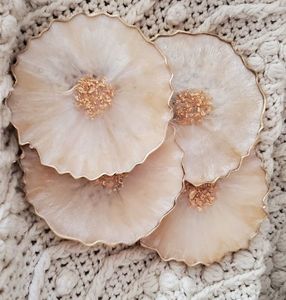 Sous-verres ronds en résine pour la protection de la table basse - Product Image 3