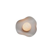 Applique murale LED moderne et écologique au design côtier, blanc cassé, corps en fer, intensité variable, 12 pouces, logo personnalisable, pour la maison