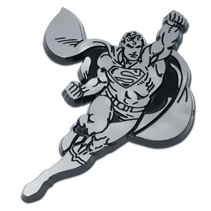 Placa Decorativa Vintage de Superman, Pegatinas Metálicas para Vehículos con Emblema Cromado y Figura - Product Image 1