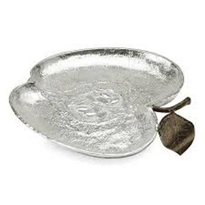 Indian Manufacturer Leaf Design Gold Brass Metal Food Serving <b>Tray</b> Platters for <b>Decorative</b> Platter for Kitchen - Product Image 2