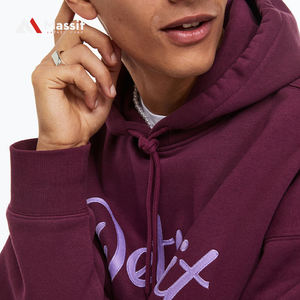 Sudadera con capucha de otoño con cremallera completa Proveedor de sudadera con logotipo personalizado de poliéster/algodón teñido liso - Product Image 2