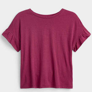 Camisetas de Color Sólido para Mujer, Estilo Urbano, 100% Algodón, Tejido Transpirable y Ligero, Corte Holgado para Uso Diario y Actividades al Aire Libre - Product Image 3