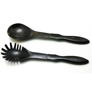 Serveur à salade en corne au design moderne, noir naturel, fabriqué en Inde par SCI Exportateur, accessoires de cuisine, batteries de cuisine - Product Image 1