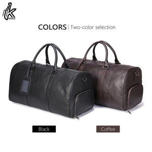 Sac de voyage de luxe en cuir véritable, sac à bandoulière unique avec compartiment à chaussures, best-seller - Product Image 6