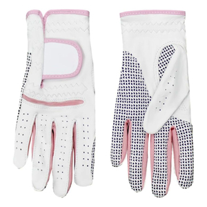 <b>Ladies</b> Compression Fit Synthetic Golf <b>Glove</b> White Color Left Handed Comfort and Universal Genuine <b>Leather</b> Sheepskin - Product Image 3