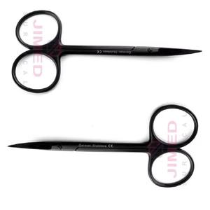 Ciseaux Iris professionnels noirs revêtus STR CVD en acier inoxydable de qualité supérieure, instruments de précision pour la chirurgie plastique - Product Image 6