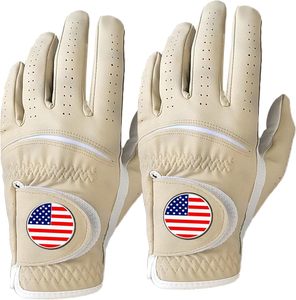 Gants de golf anti-rétrécissement Cabretta avec technologie BALL imprimés doigts extensibles respirants gants de golf en cuir confortables - Product Image 1