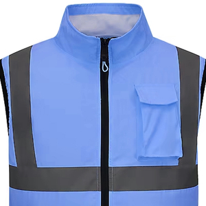 Chaleco de Seguridad Reflectante de Alta Visibilidad Keem Brothers Clase 2, Ajuste Cómodo, Impermeable, con Luz LED Intermitente para Trabajo al Aire Libre - Product Image 2
