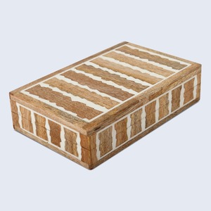 Caja Decorativa de Estilo Marroquí con Incrustaciones de Hueso, Hecha a Mano, para Joyas - Product Image 2