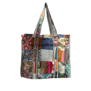 Women's Boho <b>Hippie</b> Style Hand-Stitched Cotton Quilting Shoulder <b>Bags</b> Eco-Friendly Printed Flowers Handmade Patchwork Quilts - Product Image 1