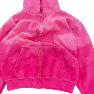 Nuevo logotipo personalizado lavado ácido sol se desvanece sólido 100% algodón peso pesado impreso ropa de calle de gran tamaño pulóver transpirable liso sudaderas con capucha - Product Image 3