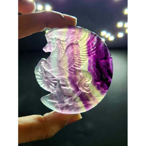 Licorne en fluorite multicolore - Symbole d'équilibre et de positivité - Sculpture animale - Product Image 3
