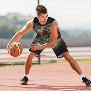 Mexico Smoke Flag Hombres transpirable BSCI, venta al por mayor, ropa deportiva Baloncesto Jersey Uniforme Traje Deportes Trajes Camiseta y conjunto corto - Product Image 6