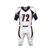 Conjunto de Uniforme de Fútbol Americano para Adultos, Sublimación Completa, Pantalones Cortos Multicolores, Material Spandex/Poliéster, Directo de Fábrica