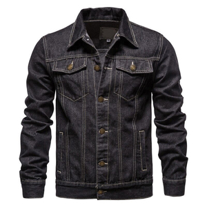 Veste en jean pour hommes chaude pour l'hiver OEM vêtements décontractés veste rabattue manteau en jean boutonné veste en jean surdimensionnée pour hommes - Product Image 5