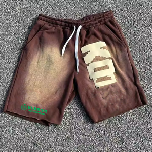 <b>Men's</b> <b>Shorts</b> Quick Dry Breathable Embroidery <b>Patches</b> Baggy Style 100% Cotton Canvas High Waist Drawstring Closure Customizable - Product Image 2